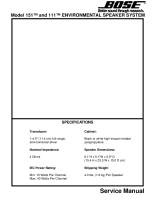 Bose 111 - Service Manual 